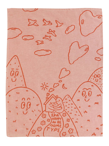 Blue Q - Woven Dish Towel - Happy To Be Home