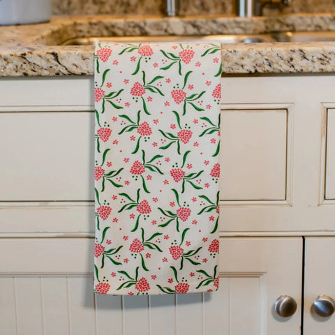 New Wing Studio- Raspberry Ripple Tea Towel