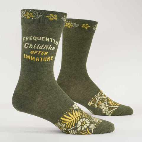 Blue Q - Men's Crew Socks - Childlike