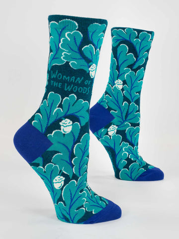 Blue Q - Women's Crew Socks - Woman Of Woods