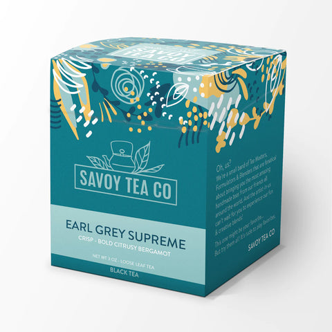 Savoy Tea Co.- Earl Grey Supreme Black Tea- Box of 15 Sachets