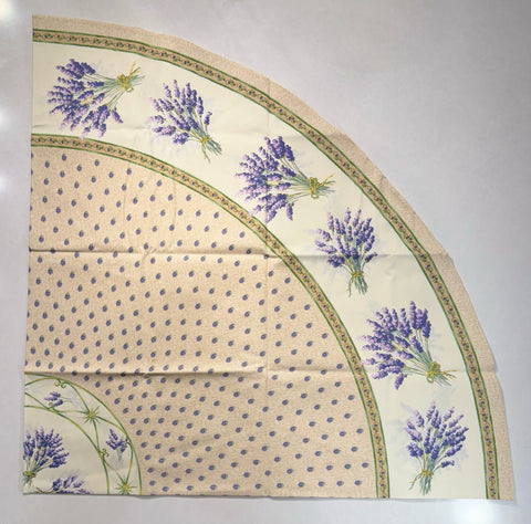 Le Cluny- Provence Lavender Creme Tablecloth (70" Round)