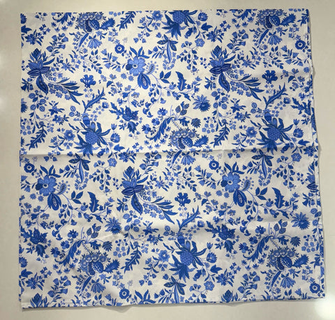 Le Cluny- Provence Versailles White & Blue Tablecloth (58" Square)