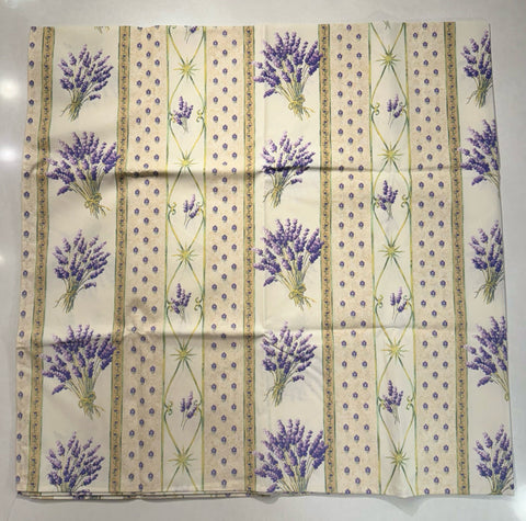 Le Cluny- Provence Lavender Creme Tablecloth (60"x 96")