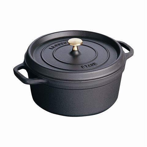 Staub 4 Qt. Round Cocotte - Matte Black (Promo)