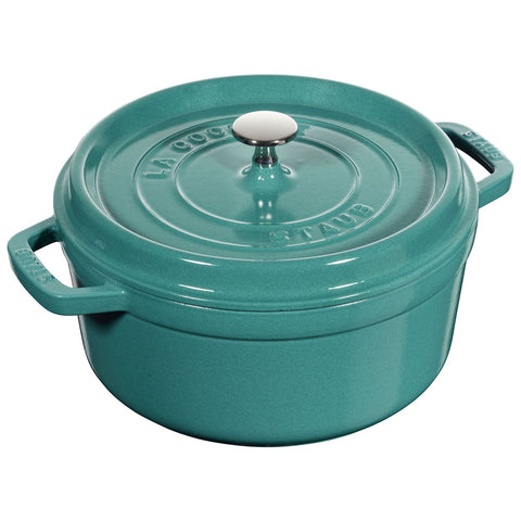 Staub 4 Qt. Round Cocotte - Turquoise (Promo)