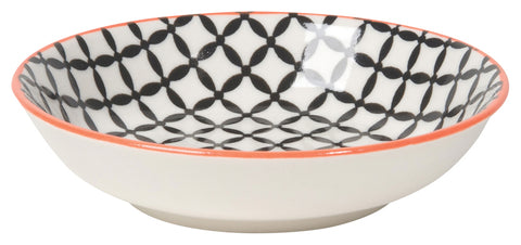 Now Designs Stamped Dipping Bowl - Black Lattice