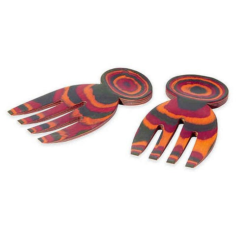 Island Bamboo Salad Hands - Rainbow
