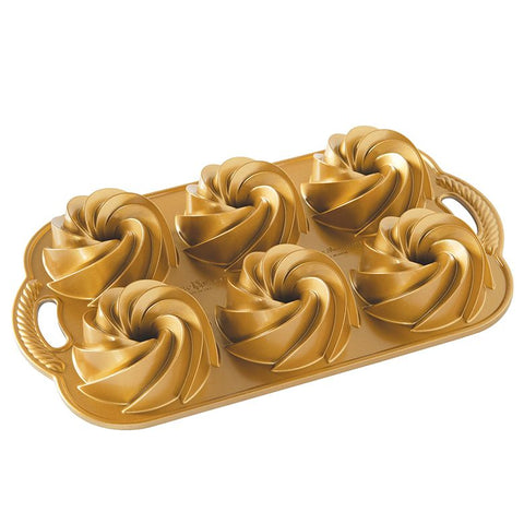 Nordic Ware Heritage Gold Bundtlette Pan