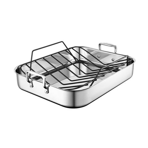 Le Creuset 17 x 14" Stainless Steel Roasting Pan with Rack (Promo)