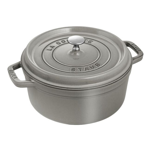 Staub 4 Qt. Round Cocotte - Graphite (Promo)