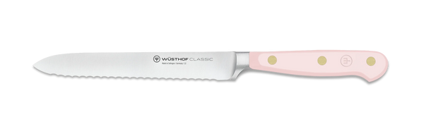 Wusthof 5" Classic Serrated Knife- Pink Himalayan Salt