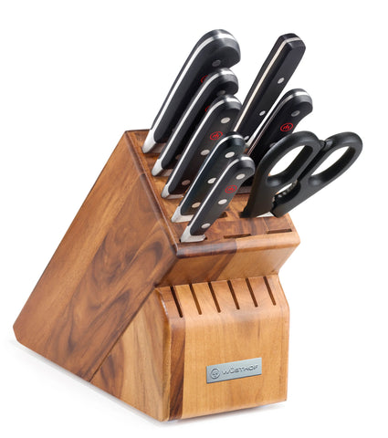 Wusthof Classic 9-Piece Knife Block Set, Acacia (Promo)