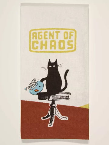 Blue Q Printed Towel- Agent of Chaos (Cat)