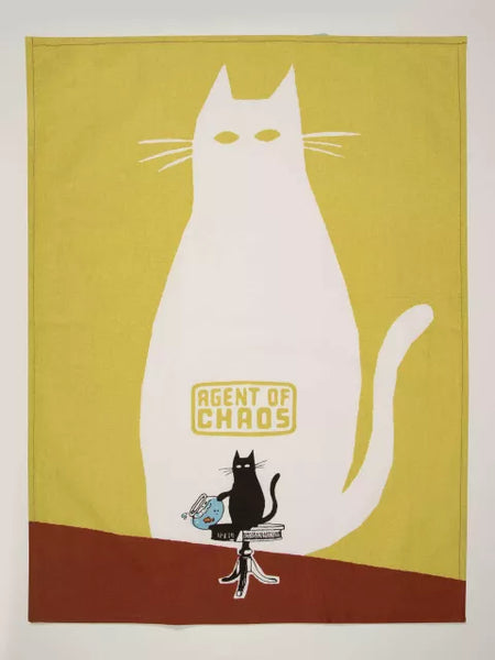 Blue Q - Printed Towel - Agent of Chaos (Cat)