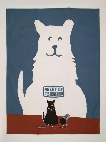 Blue Q - Printed Towel - Agent of Destruction (Dog)