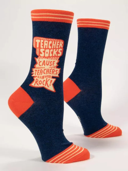 Blue Q - Women's Crew Socks - Teachers Socks Cause Teachers Rock
