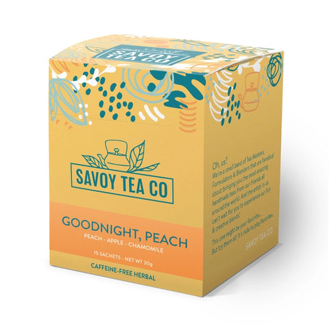 Savoy Tea Co.- Goodnight, Peach Herbal- Box of 15 Sachets