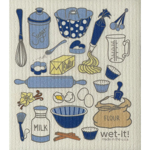 Wet-it! Swedish Dishcloth -Baking Blue