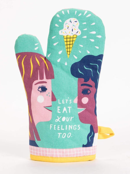 Blue Q Mitt- Let's Eat your Feelings Too