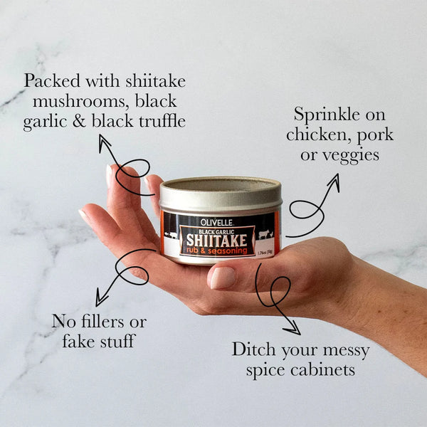 Olivelle - Black Garlic Shiitake Rub & Seasoning