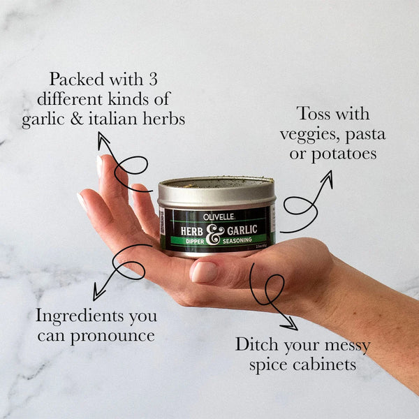 Olivelle - Herb & Garlic Dipper and Seasoning