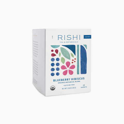 Rishi- Herbal Blueberry Hibiscus- Box of 15 Sachets
