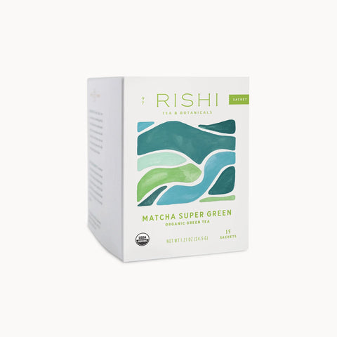 Rishi- Green Tea Matcha Super - Box of 15 Sachets