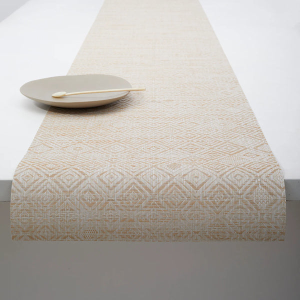 Chilewich - Mosaic Table Runner - Almond