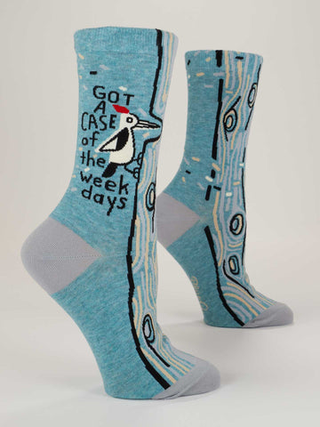 Blue Q Women's Crew Socks - Case Of The Weekdays