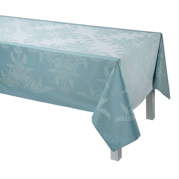 Le Jacquard - Coated Cotton Tablecloth (69" x 126") - Syracuse Aqua