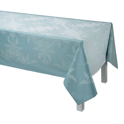 Le Jacquard Français - Coated Cotton Tablecloth (69" x 69") - Syracuse Aqua