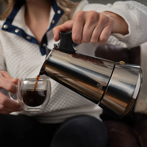 London Sip- Espresso Maker Stainless Steel 3 Cup