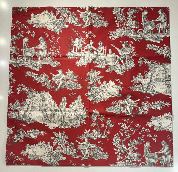 Le Cluny- Provence Villandry Red Tablecloth (58" Square)