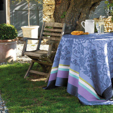 Le Jacquard Français- Provence Lavender Coated Cotton Tablecloth (69X98)