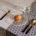 Le Jacquard Français- Voyage Grey Coated Cotton Tablecloth (69X69)