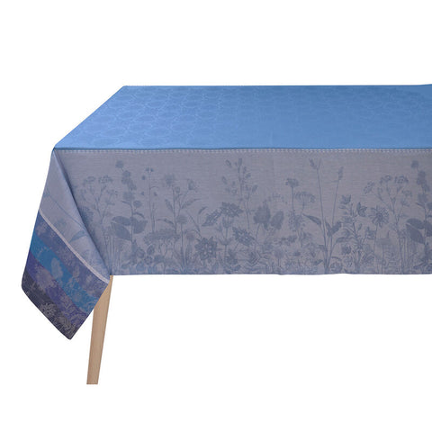 Le Jacquard Français-Bucolique Blue Linen Tablecloth (69X69)