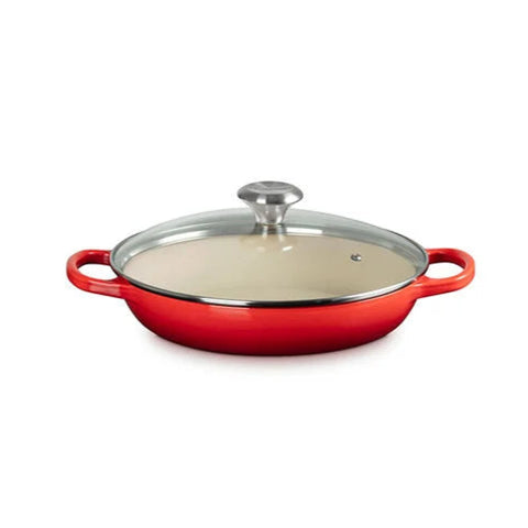 Le Creuset - 2.25 Qt. Signature Braiser with Glass Lid - Cerise (Promo)