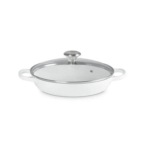 Le Creuset - 2.25 Qt. Signature Braiser with Glass Lid - White (Promo)