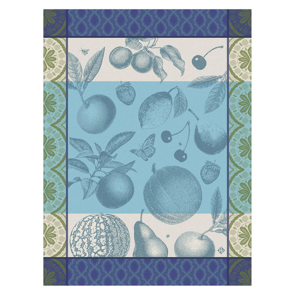 Le Jacquard Français- Arriere-Pays Blue Cotton Tea Towel