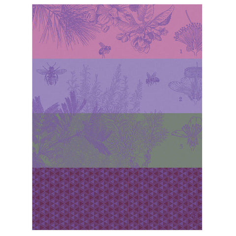 Le Jacquard Français- Miel De Fleurs Purple Cotton Tea Towel