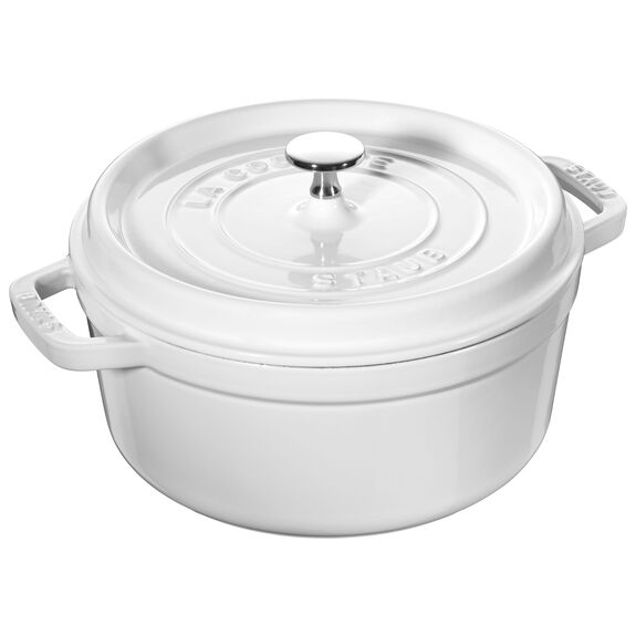 Staub 4 Qt Round Cocotte - White (Promo)