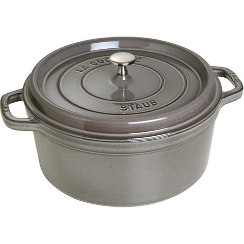 Staub 5.5 Qt Round Cocotte - Graphite