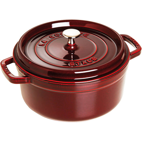 Staub 5.5 Qt Round Cocotte - Grenadine