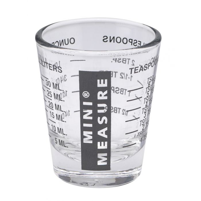 Harold Import 13211BLK Multi-Purpose Mini Measuring Glass, 1 oz, Black