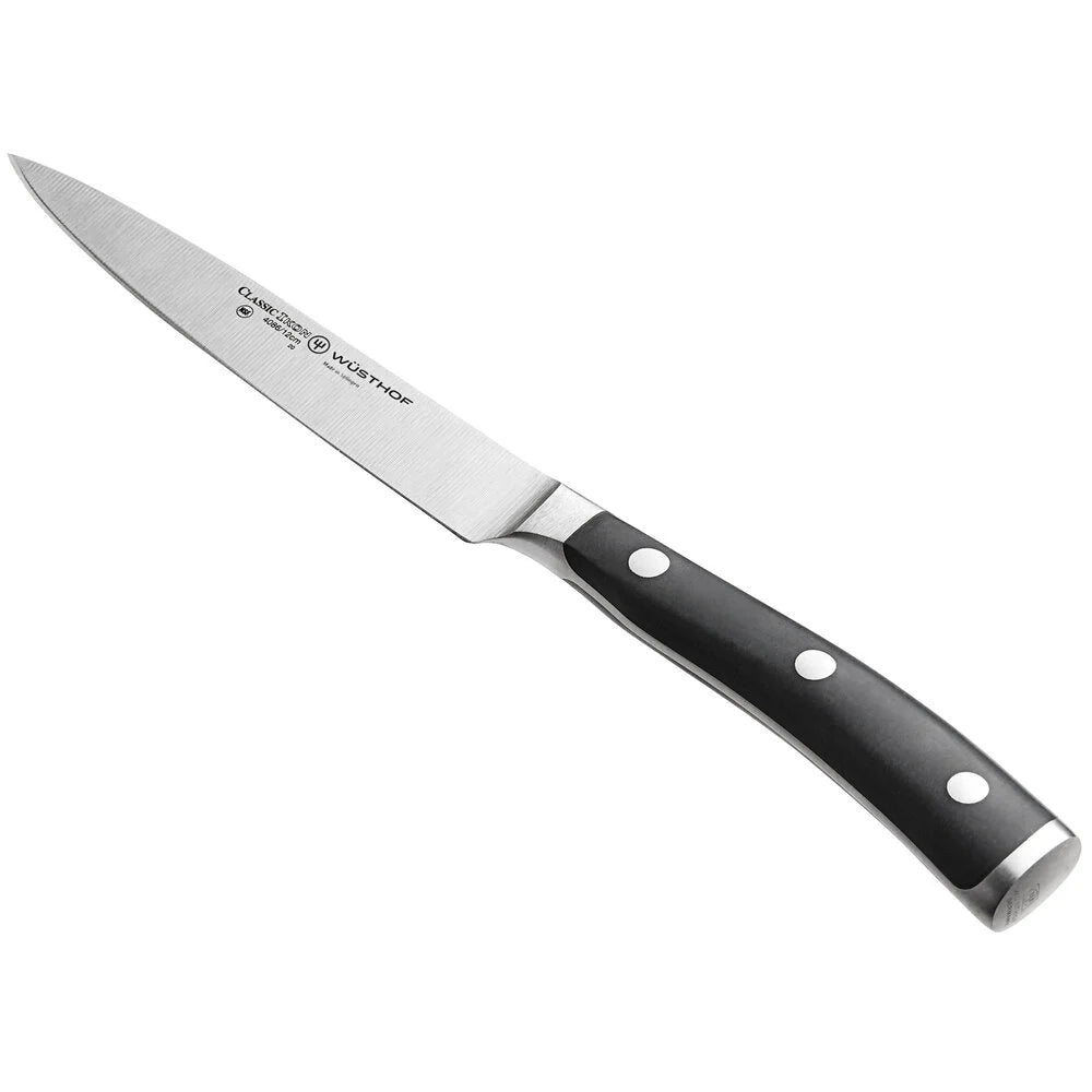 Wusthof Classic Ikon Kitchen Knife Starter Set, Black