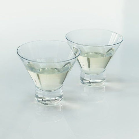 Viski Raye Stemless Martini Glasses - Set of 2