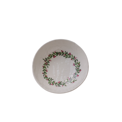 Relish Cereal Bowl - Holiday Wreath