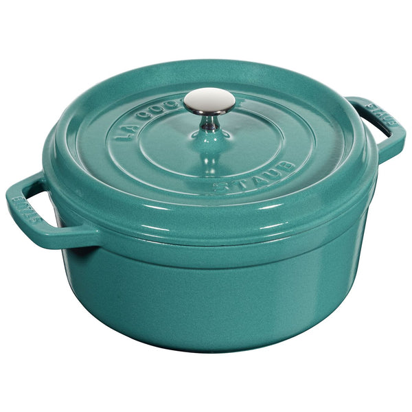Staub 4 Qt. Round Cocotte - Turquoise (Promo)