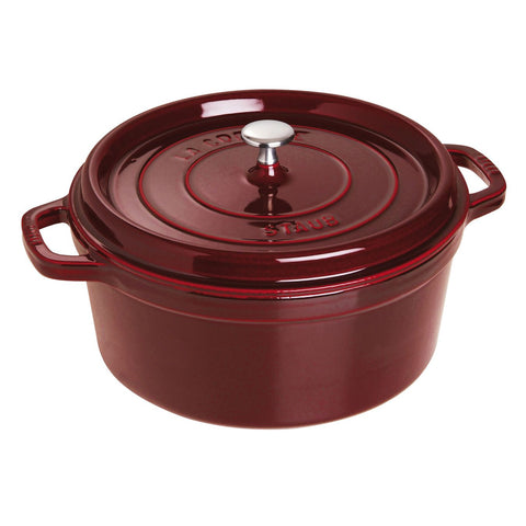 Staub 9 Qt Round Cocotte - Grenadine